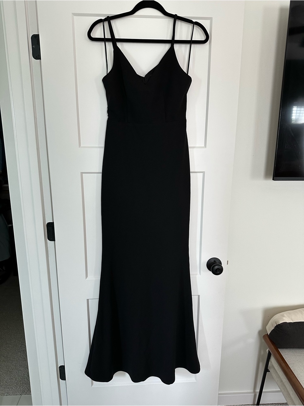 Lulu's Black Spaghetti-Strap Maxi Dress